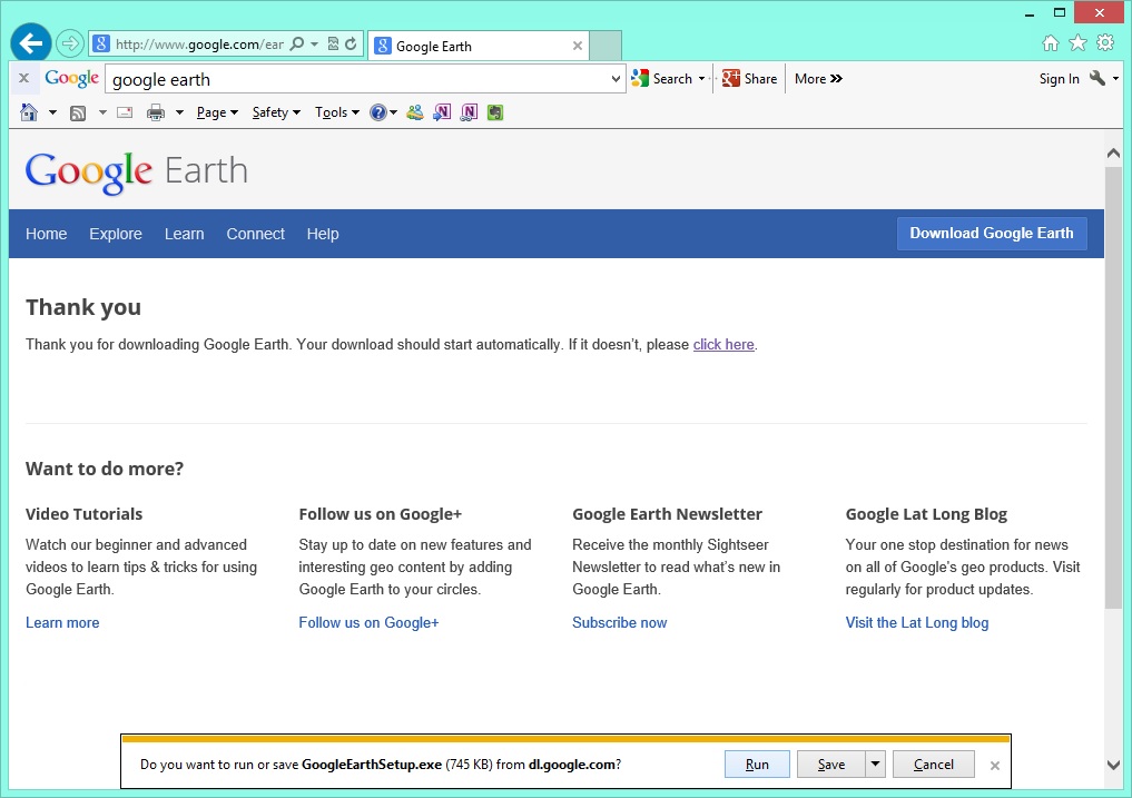 google earth pro installer error 1618 google
